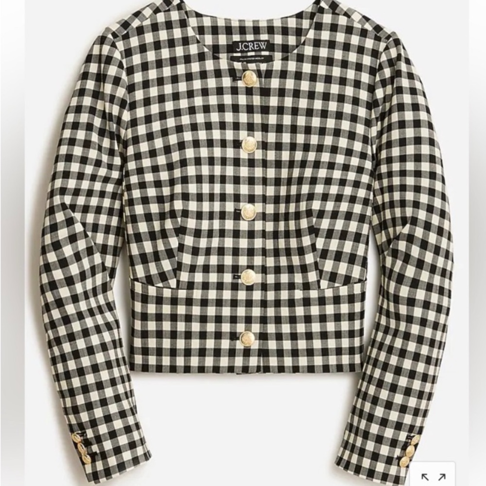 NWT J.Crew Louisa lady jacket gingham
